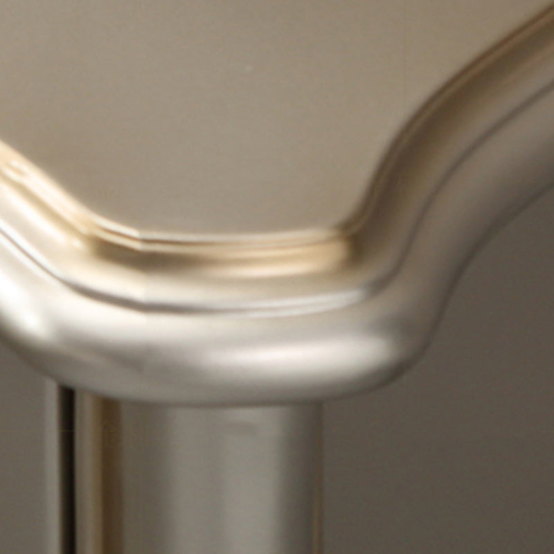 Victorian Upholstered Bed Frame with Nailhead Mattress Included Solid Wood Standard Bed