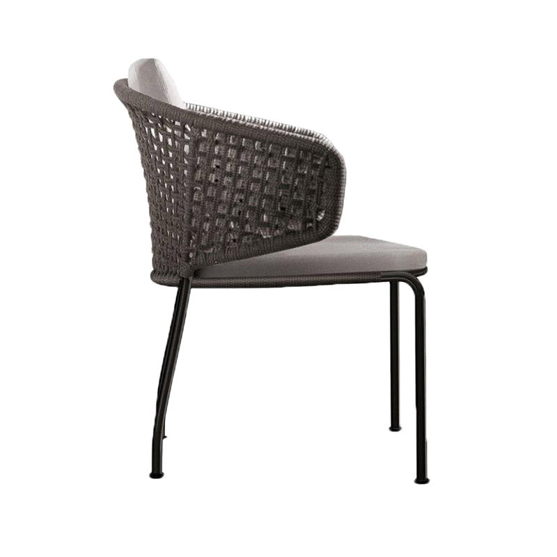 Tropical Outdoor Chair with Removable Water Repellent Finish Cushion