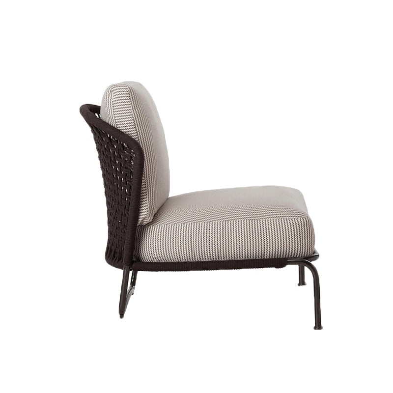 Tropical Outdoor Chair with Removable Water Repellent Finish Cushion