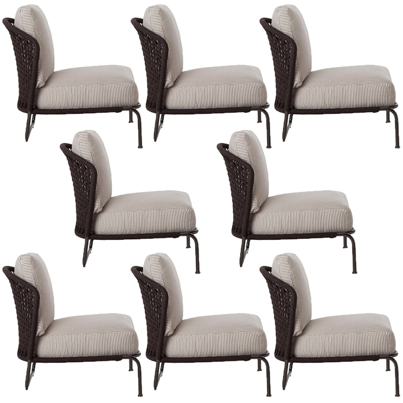 Tropical Outdoor Chair with Removable Water Repellent Finish Cushion