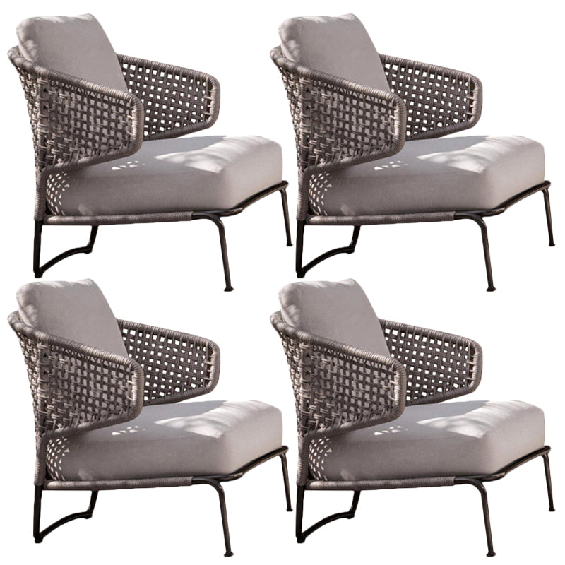 Tropical Outdoor Chair with Removable Water Repellent Finish Cushion