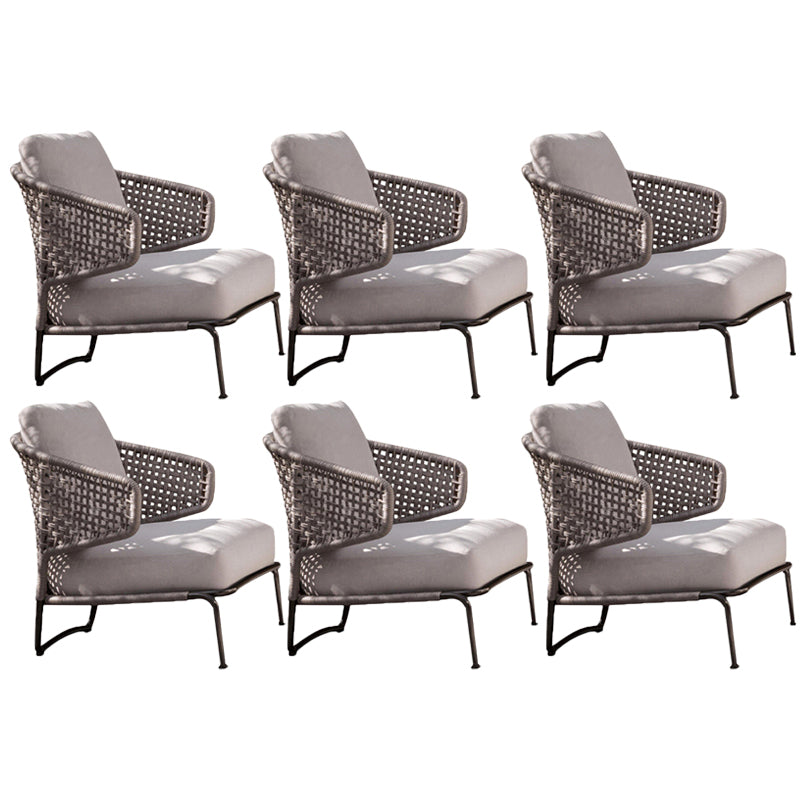 Tropical Outdoor Chair with Removable Water Repellent Finish Cushion