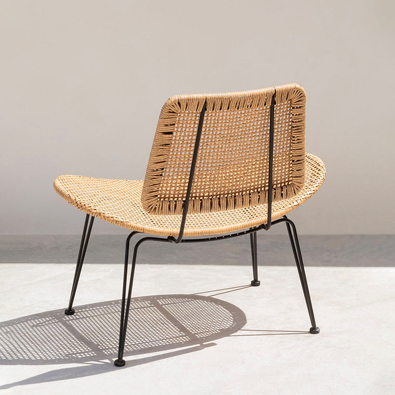 Tropical Patio Dining Chair Armless Rattan Outdoors Dining Chairs