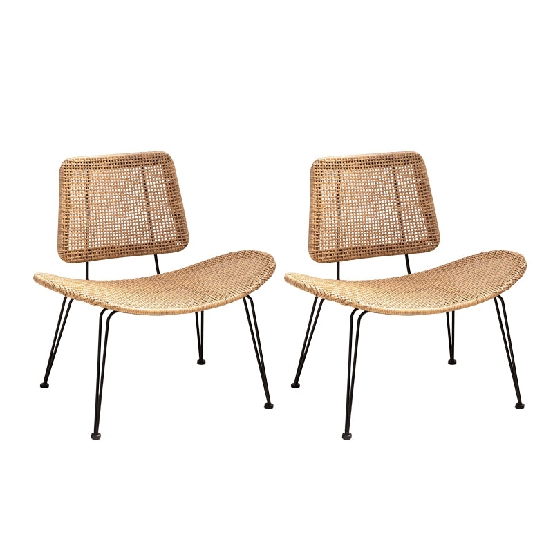 Tropical Patio Dining Chair Armless Rattan Outdoors Dining Chairs