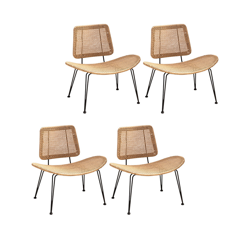 Tropical Patio Dining Chair Armless Rattan Outdoors Dining Chairs