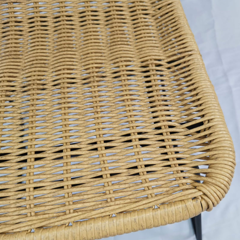 Tropical Patio Dining Chair Armless Rattan Outdoors Dining Chairs