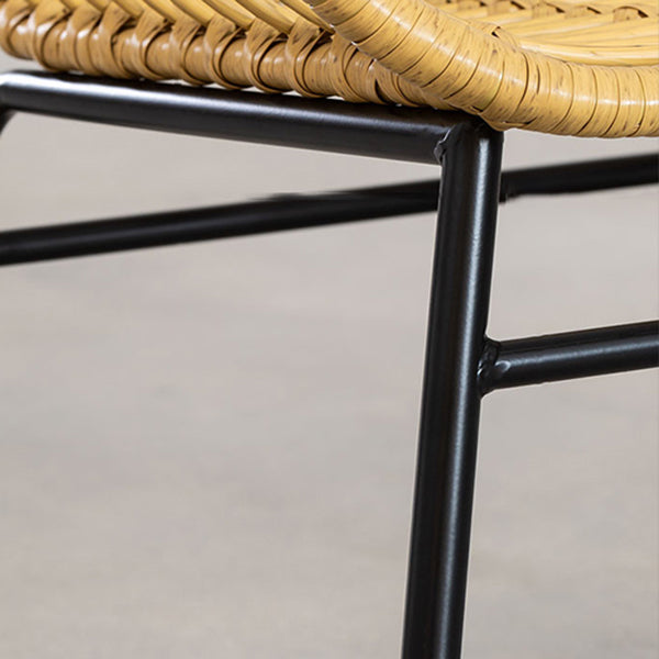 Tropical Patio Dining Chair Armless Rattan Outdoors Dining Chairs