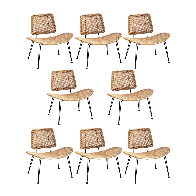 Tropical Patio Dining Chair Armless Rattan Outdoors Dining Chairs