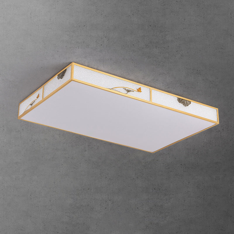 Modern Ceiling Lamp Geometric LED Flush Mount Light Fixture with Acrylic Shade for Bedroom