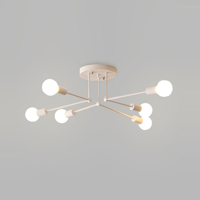 Industrial L Ceiling Lamp Minimalist Flush Mount Light Fixture for Bedroom