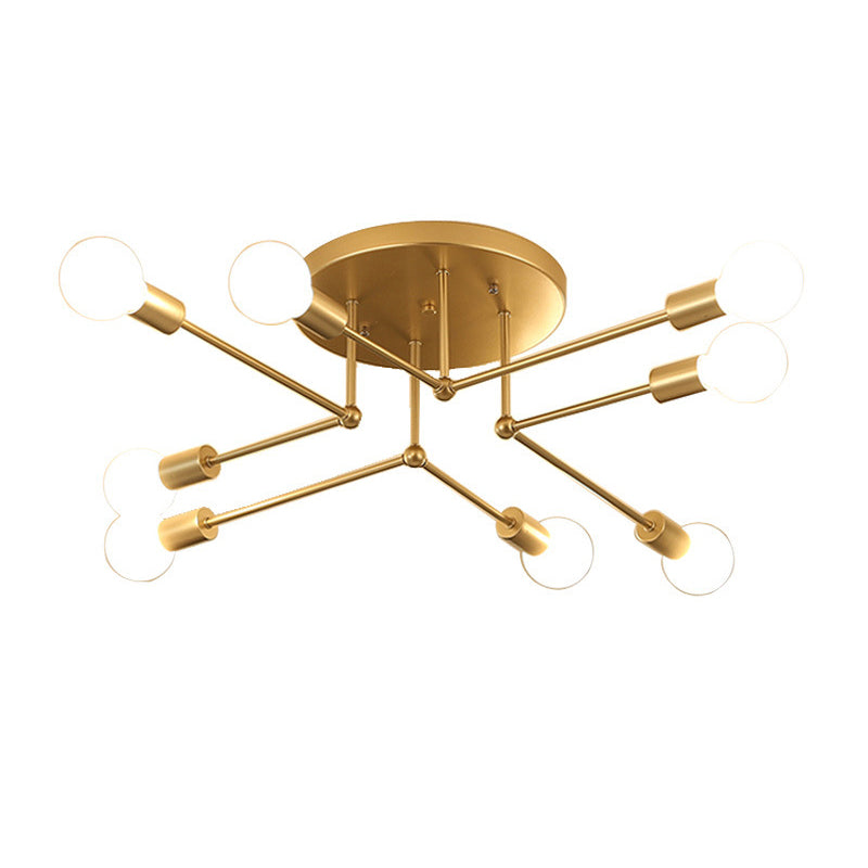 Industrial L Ceiling Lamp Minimalist Flush Mount Light Fixture for Bedroom
