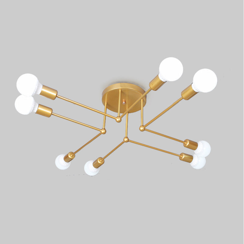 Industrial L Ceiling Lamp Minimalist Flush Mount Light Fixture for Bedroom