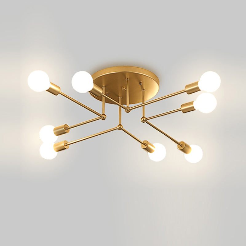 Industrial L Ceiling Lamp Minimalist Flush Mount Light Fixture for Bedroom