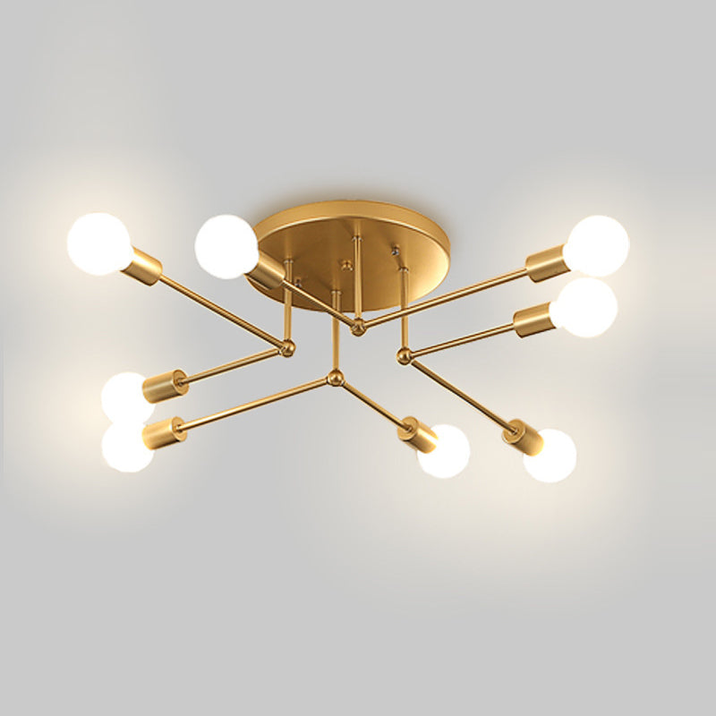 Industrial L Ceiling Lamp Minimalist Flush Mount Light Fixture for Bedroom