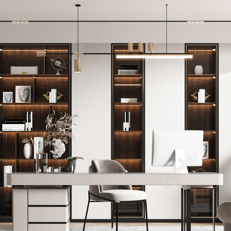 3/6-Light Black Kitchen Island Lighting Modernism Metal Ceiling Light