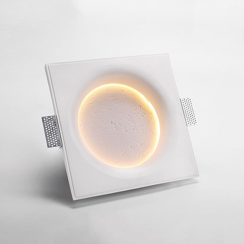 1 Light Circular Wall Mounted Lamps Modern Gypsum Wall Mount Lamp