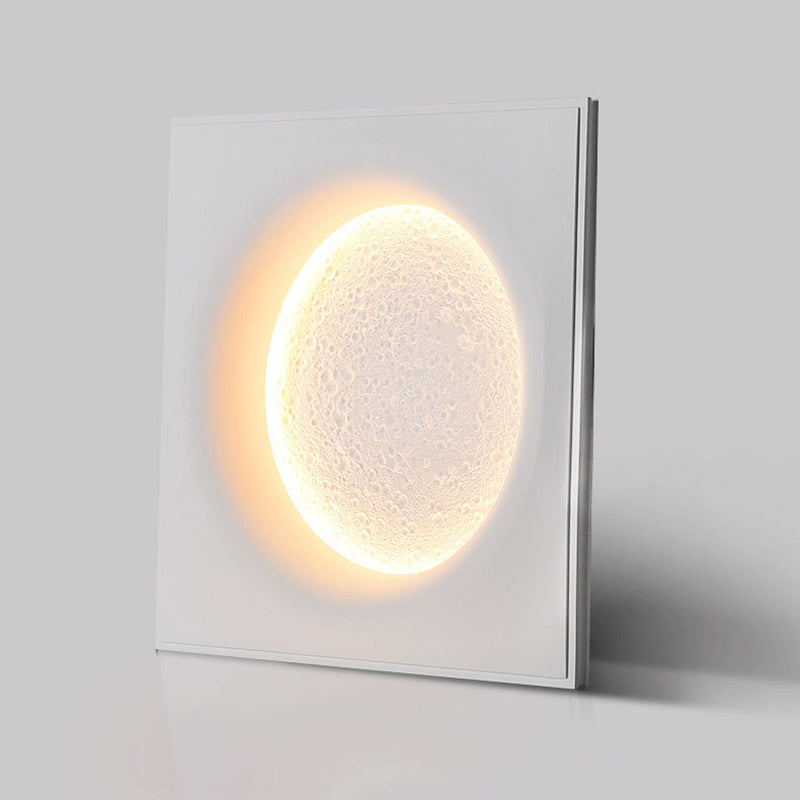 1 Light Circular Wall Mounted Lamps Modern Gypsum Wall Mount Lamp