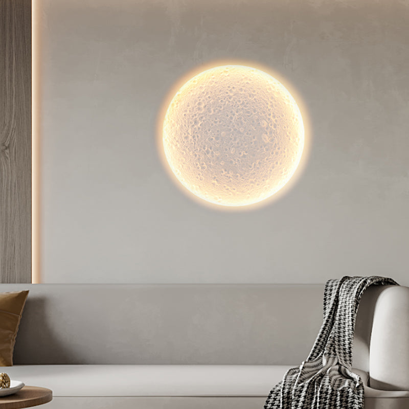 1 Light Circular Wall Mounted Lamps Modern Gypsum Wall Mount Lamp