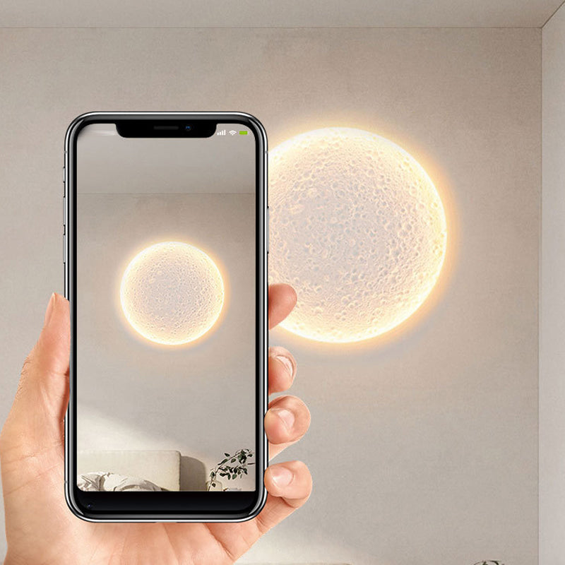 1 Light Circular Wall Mounted Lamps Modern Gypsum Wall Mount Lamp