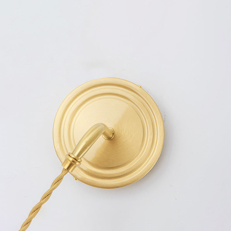 Nordic Style Wall Light Cylinder Shape Wall Lamp with Ceramic Shade for Bedroom