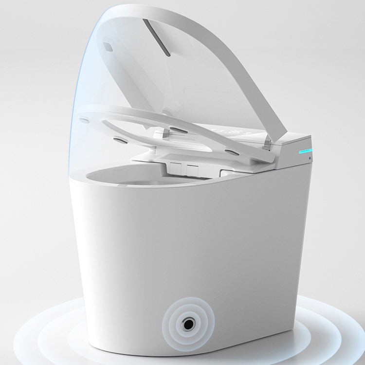 Contemporary Ceramic Elongated Heated Seat Floor Standing Bidet