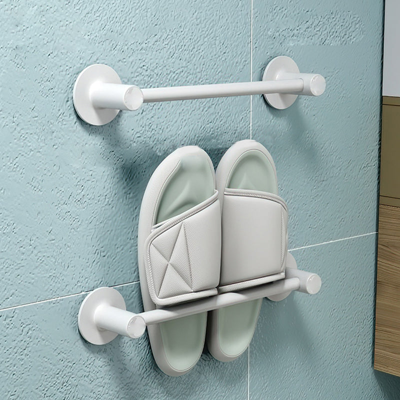2-Piece Modern Bathroom Accessory Set Metal Slipper Rack/Towel Bar