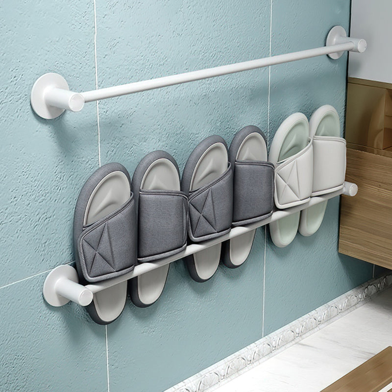 2-Piece Modern Bathroom Accessory Set Metal Slipper Rack/Towel Bar