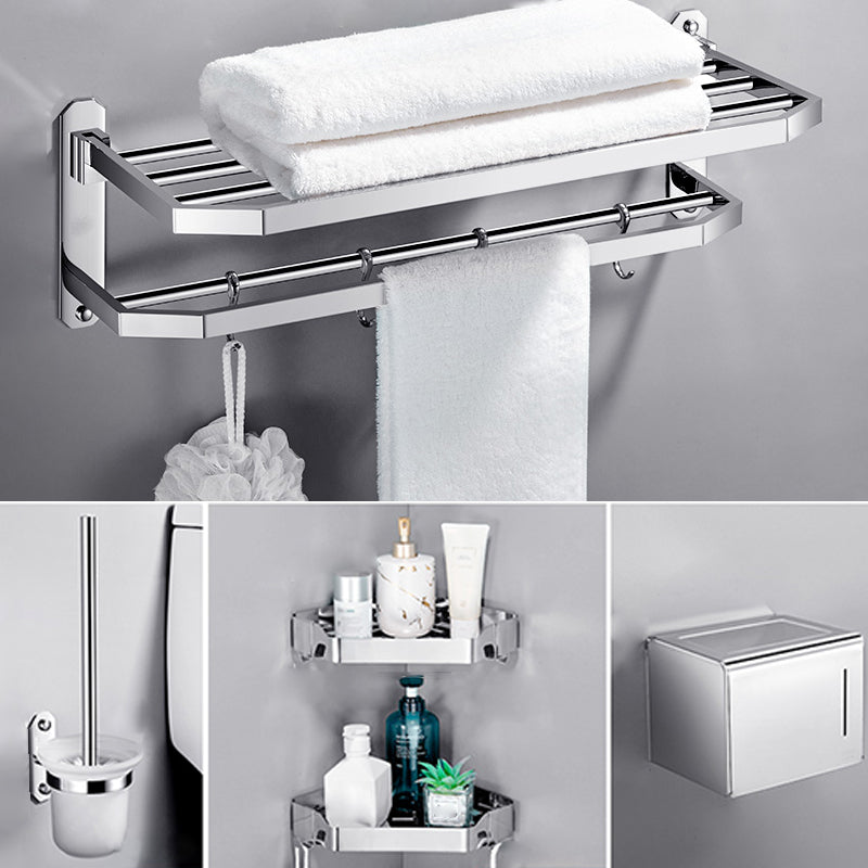 Modern 7 Piece Bathroom Accessory Set Polished Chrome Bathroom Hardware