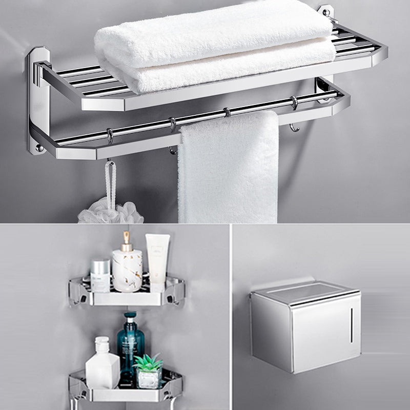 Modern 7 Piece Bathroom Accessory Set Polished Chrome Bathroom Hardware