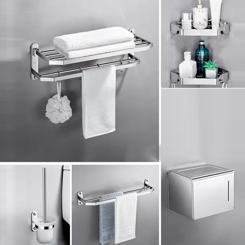 Modern 7 Piece Bathroom Accessory Set Polished Chrome Bathroom Hardware