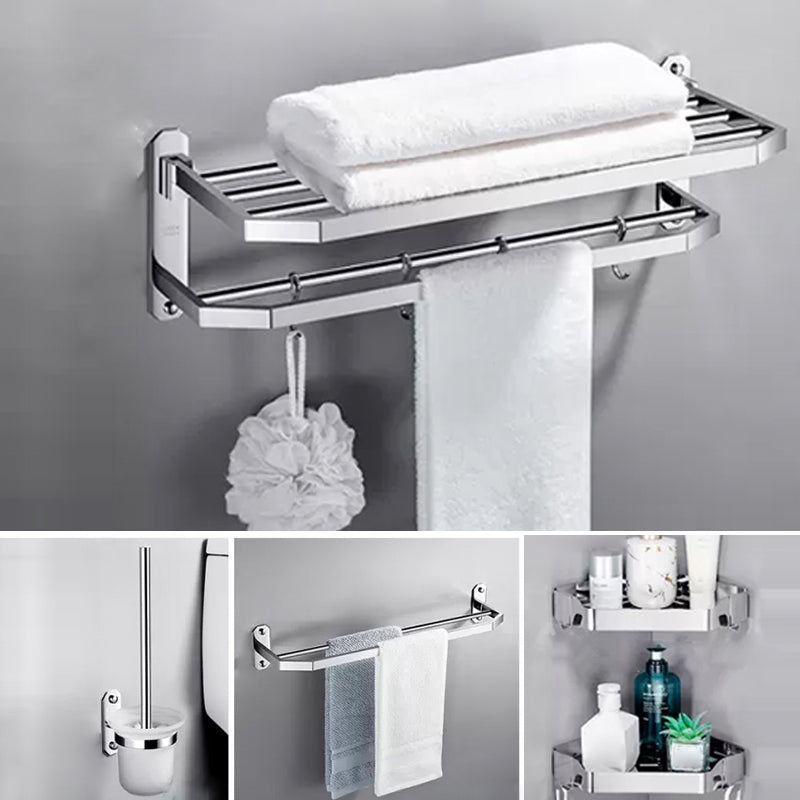 Modern 7 Piece Bathroom Accessory Set Polished Chrome Bathroom Hardware