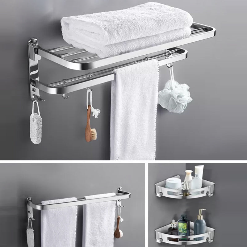 Modern 7 Piece Bathroom Accessory Set Polished Chrome Bathroom Hardware