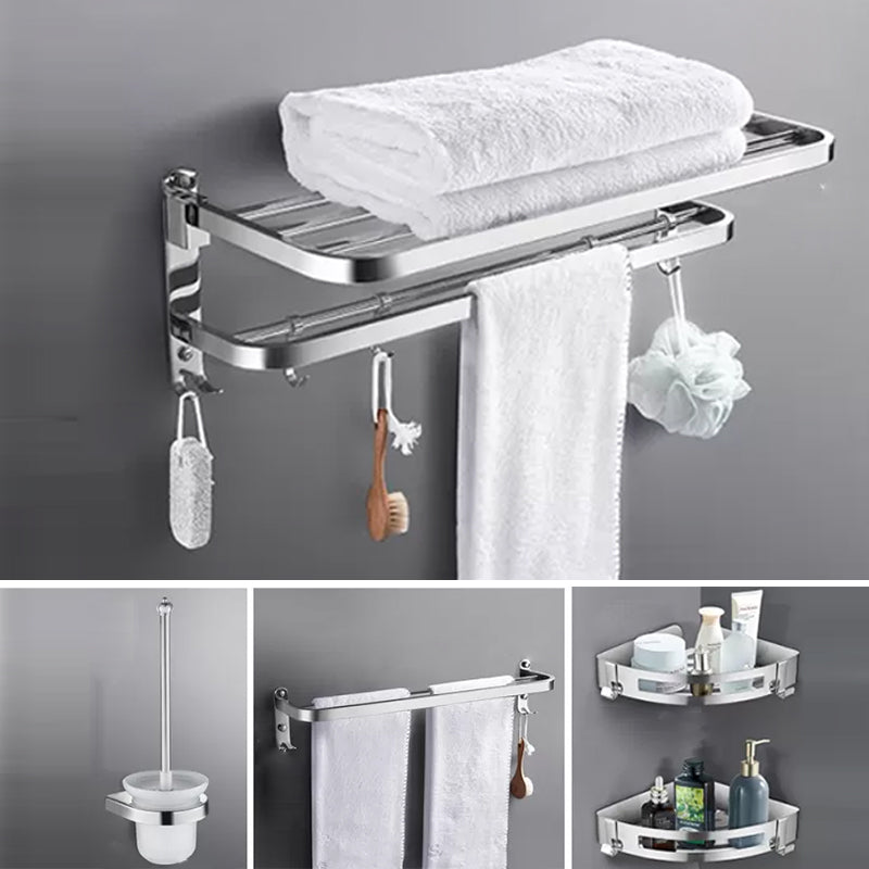 Modern 7 Piece Bathroom Accessory Set Polished Chrome Bathroom Hardware