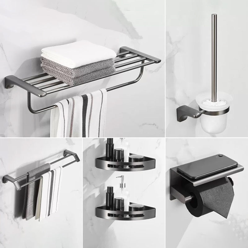 Modern Bathroom Accessories Hardware Set Grey Bathroom Accessory Kit