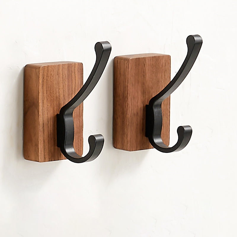 Solid Wood Bathroom Accessory Set Foldable Metal Bathroom Hardware