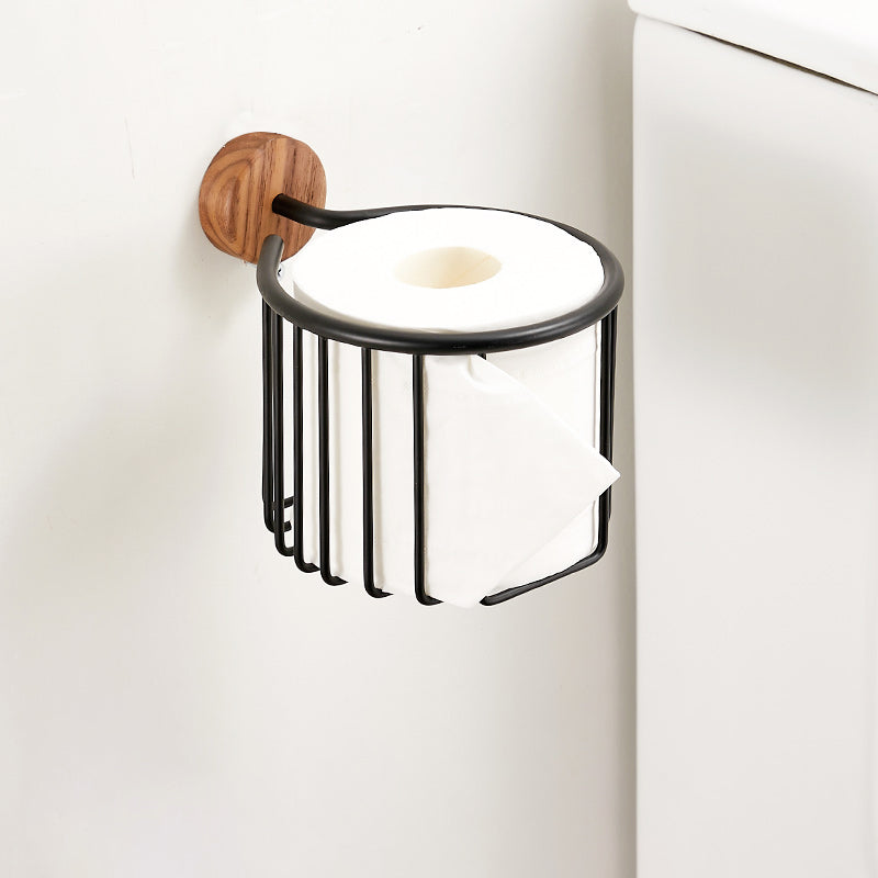 Solid Wood Bathroom Accessory Set Foldable Metal Bathroom Hardware