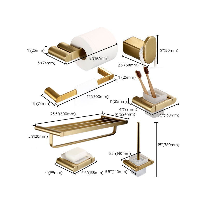 Traditional Style Brass Bathroom Accessory as Individual or as a Set in Metal