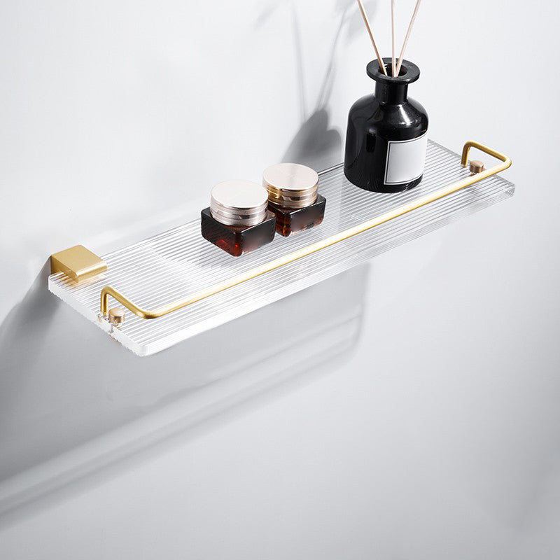 Bathroom Accessory Set in Gold Metal and Acrylic Bath Hardware Set