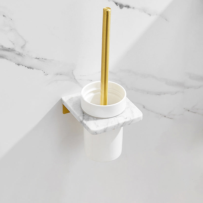 7 Piece Bathroom Accessory Set Marble and Metal Bathroom Hardware