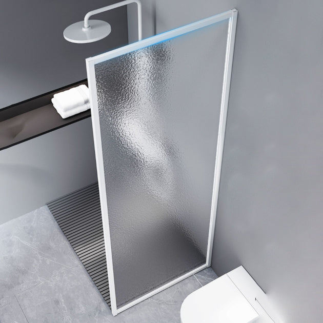 Fixed Semi Partition Shower Screen Black Full Frame Tempered Glass Shower Door