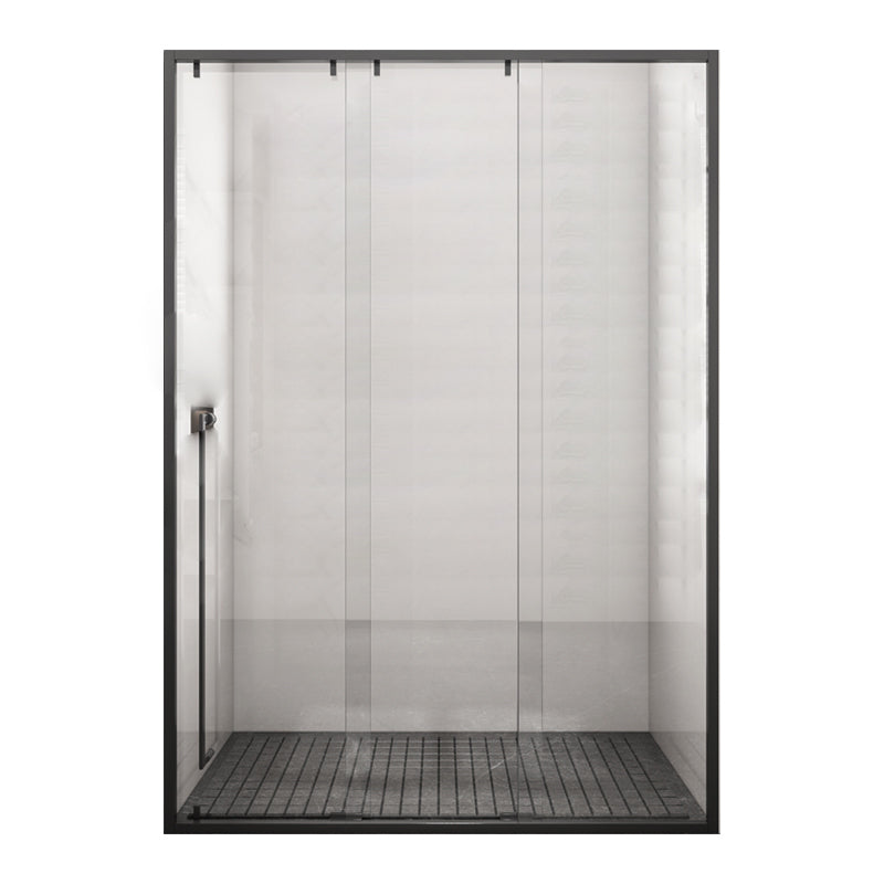 Single Sliding Triple Linkage Shower Door Semi-frameless Tempered Glass Shower Door