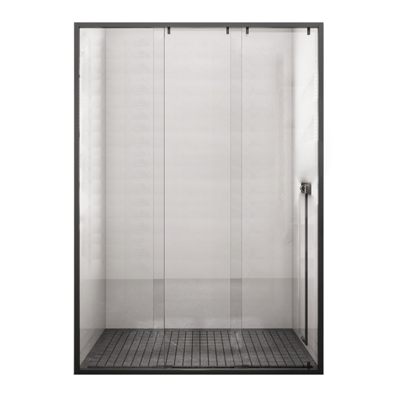 Single Sliding Triple Linkage Shower Door Semi-frameless Tempered Glass Shower Door