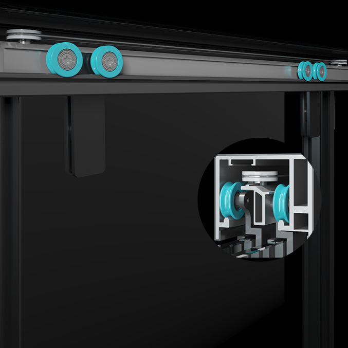 Single Sliding Triple Linkage Shower Door Semi-frameless Tempered Glass Shower Door