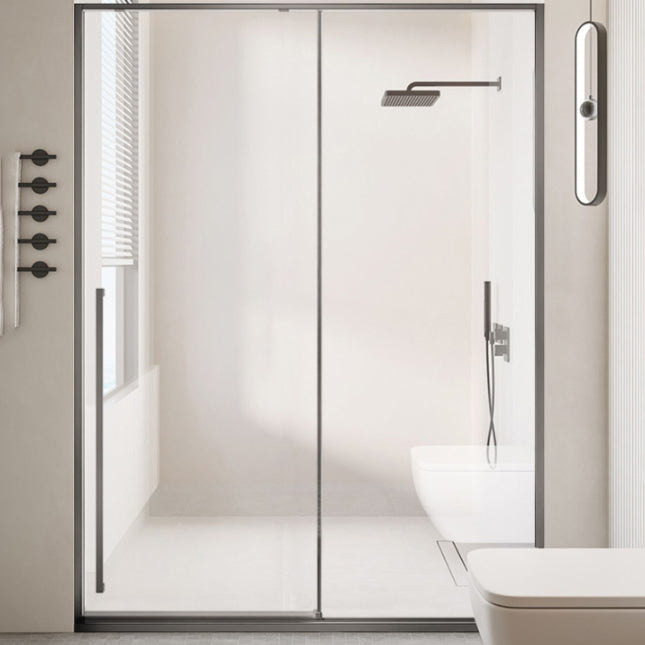 Semi Frameless Single Sliding Shower Door Tempered Glass Shower Door