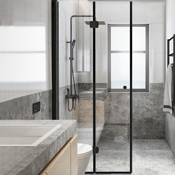 Folding Shower Screen Semi Frameless Tempered Glass Shower Screen