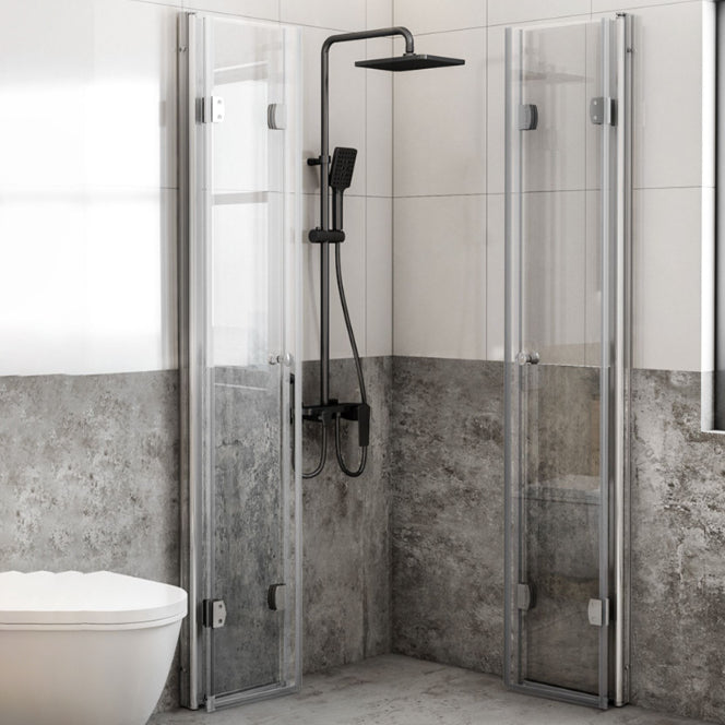 Semi Frameless Folding Shower Screen Tempered Glass Shower Screen