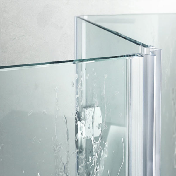 Semi Frameless Folding Shower Screen Tempered Glass Shower Screen