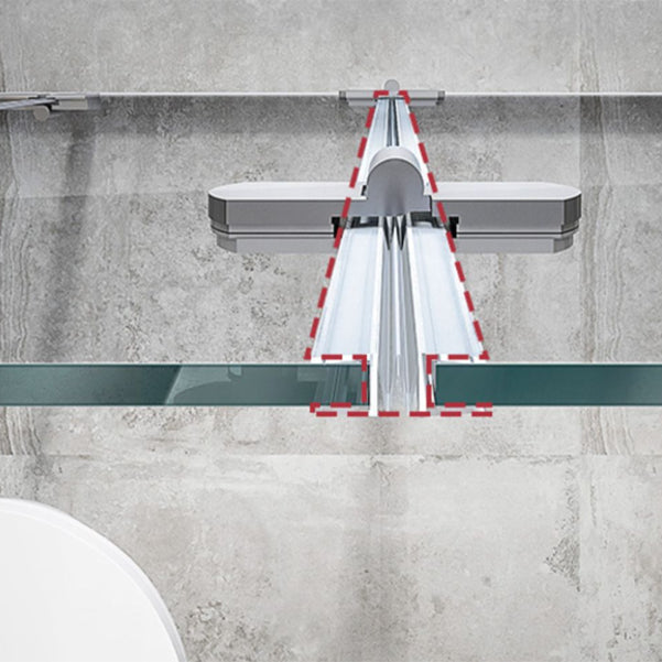 Semi Frameless Folding Shower Screen Tempered Glass Shower Screen