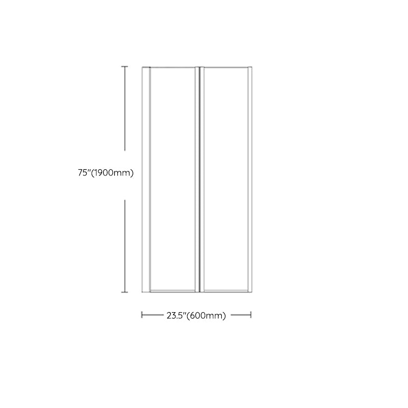 Semi Frameless Folding Shower Screen Tempered Glass Shower Screen