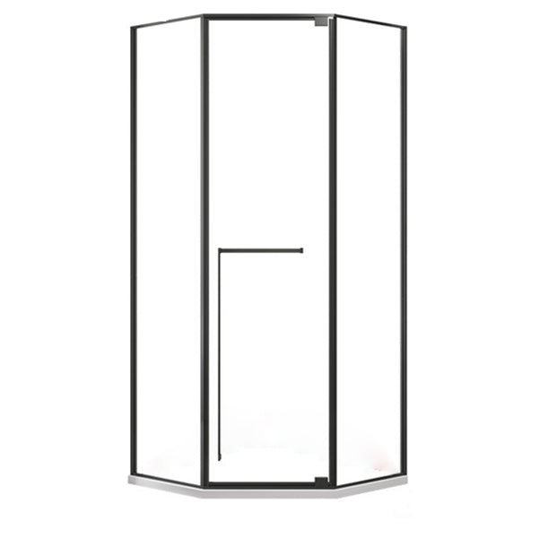 Pivot Diamond-shaped Shower Room Frame Tempered Swing Shower Door
